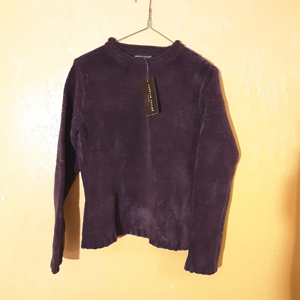 Carolyn Taylor Deep Purple Long Sleeve Top